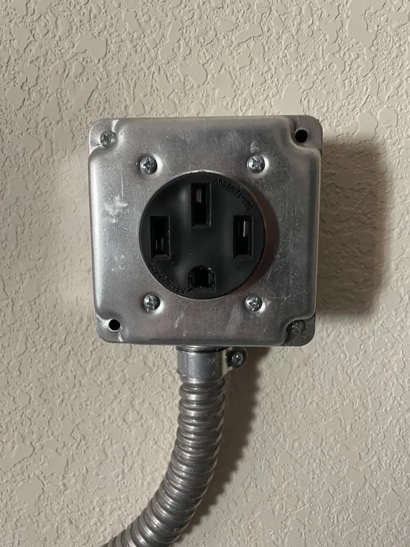 NEMA 14-50 outlet installed for Smart Home Electrical in Galt
